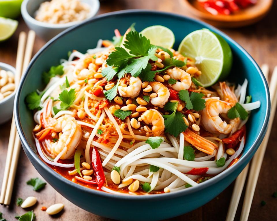 rice noodles in pad thai
